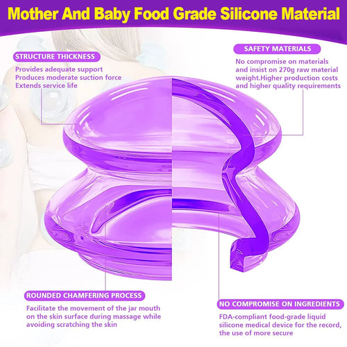 4Pcs Silicone Cupping Set Suction cups Vacuum Suction Jars Therapy Slimming Body Face Massage Cupping Anti Cellulite Weight Loss